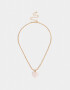 Cadena Corta con Dije Capsula Especial Cadena Corta Con Dije Corazón Piedra - Dorado