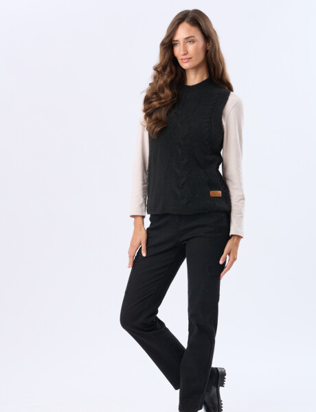 PANTALÓN CARGO SKINNY Negro