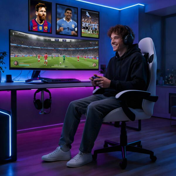 Silla Gamer Ergonomica Escritorio Reclinable Soporta 200kg Imback Blanco con Negro Silla Gamer Ergonomica Escritorio Reclinable Soporta 200kg Imback Blanco con Negro