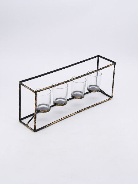 CANDELERO PARA 4 VELAS NEGRO