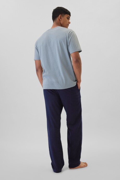 Pantalòn Pijama Franela Hombre Vintage Navy