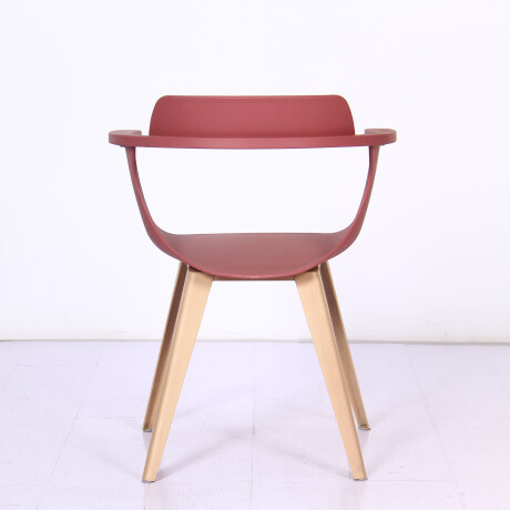 SILLA DE COMEDOR POLIPROPILENO-Y-METAL ROJO VIVIANE