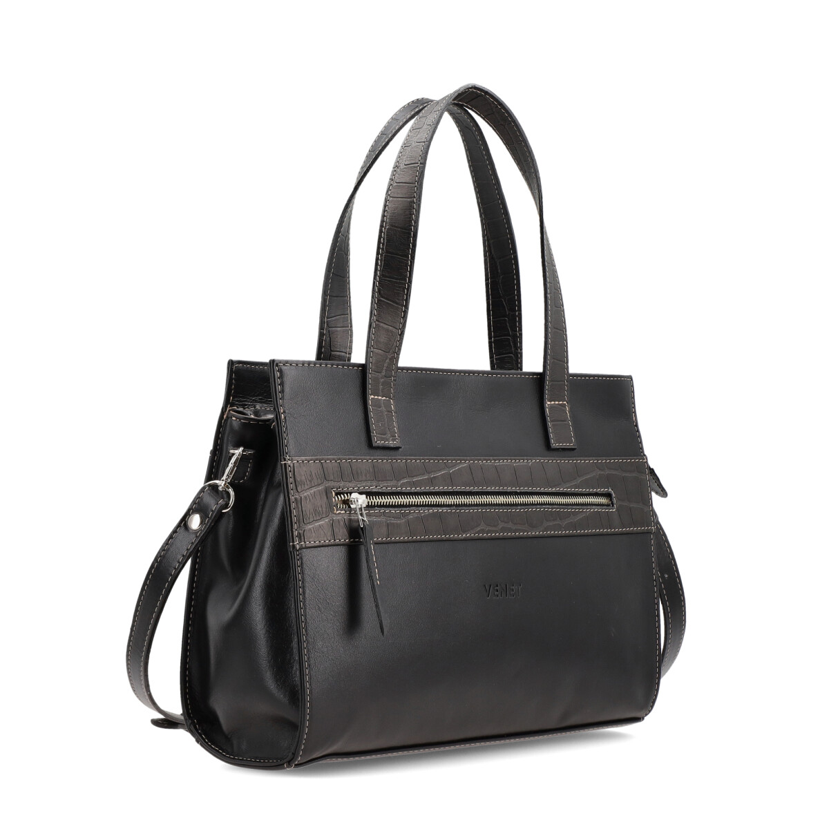 CARTERAS VENET - CUERO AMARETTI - NEGRO 