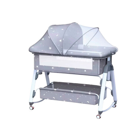 Cuna Colecho Moises con Ruedas y Mosquitero Bebe Gris