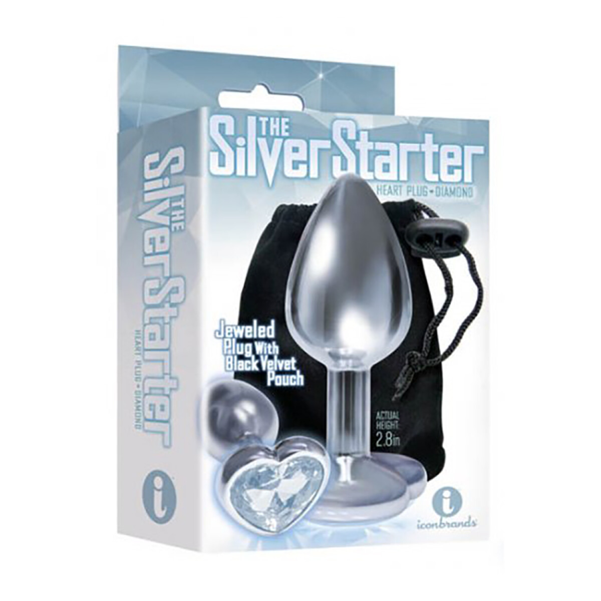 Silver Starter Jeweled Plug Corazón 