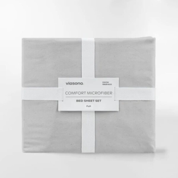 SÁBANA MICROFIBER GRIS CLARO - 2 PLAZAS