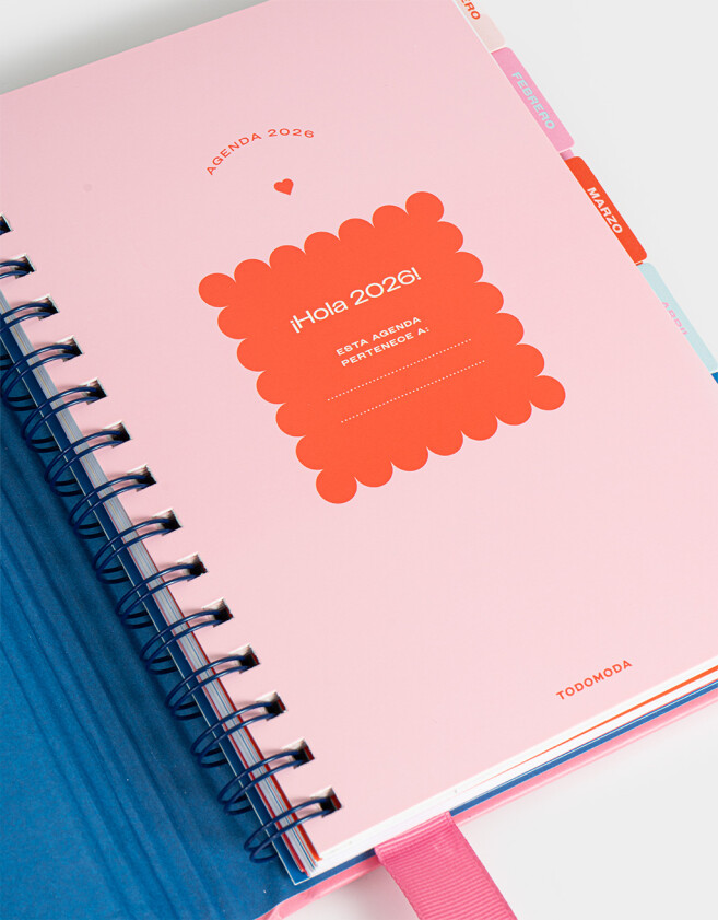 Agendas y Calendarios Estampados Agenda A5 2026 - Fucsia Claro