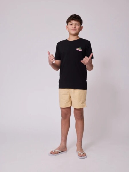 T-SHIRT RUSTY QUIQUE TEEN NEGRO