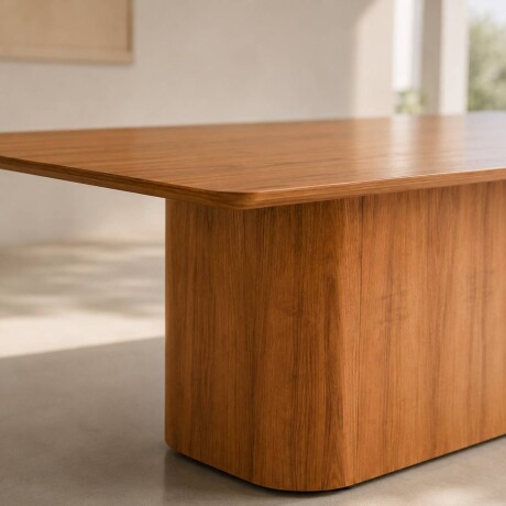 Mesa de comedor Living - Base laminada - 180 Canela