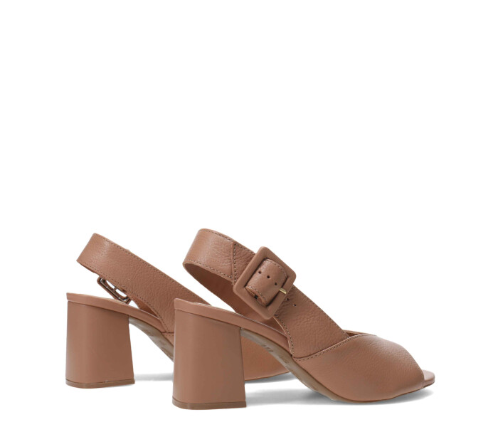 Sandalias de Mujer Bottero con Hebilla y Punta Abierta Marrón Cafe