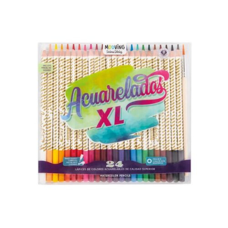 Lapices Acuarelables Mooving x24 colores Lapices Acuarelables Mooving X24 Colores