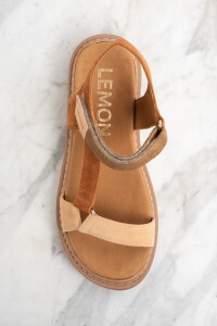 Sandalia Combinada Gamuza Mocha