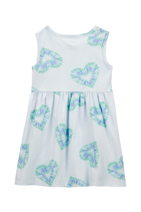 Vestido de algodón, diseño corazones Sin color