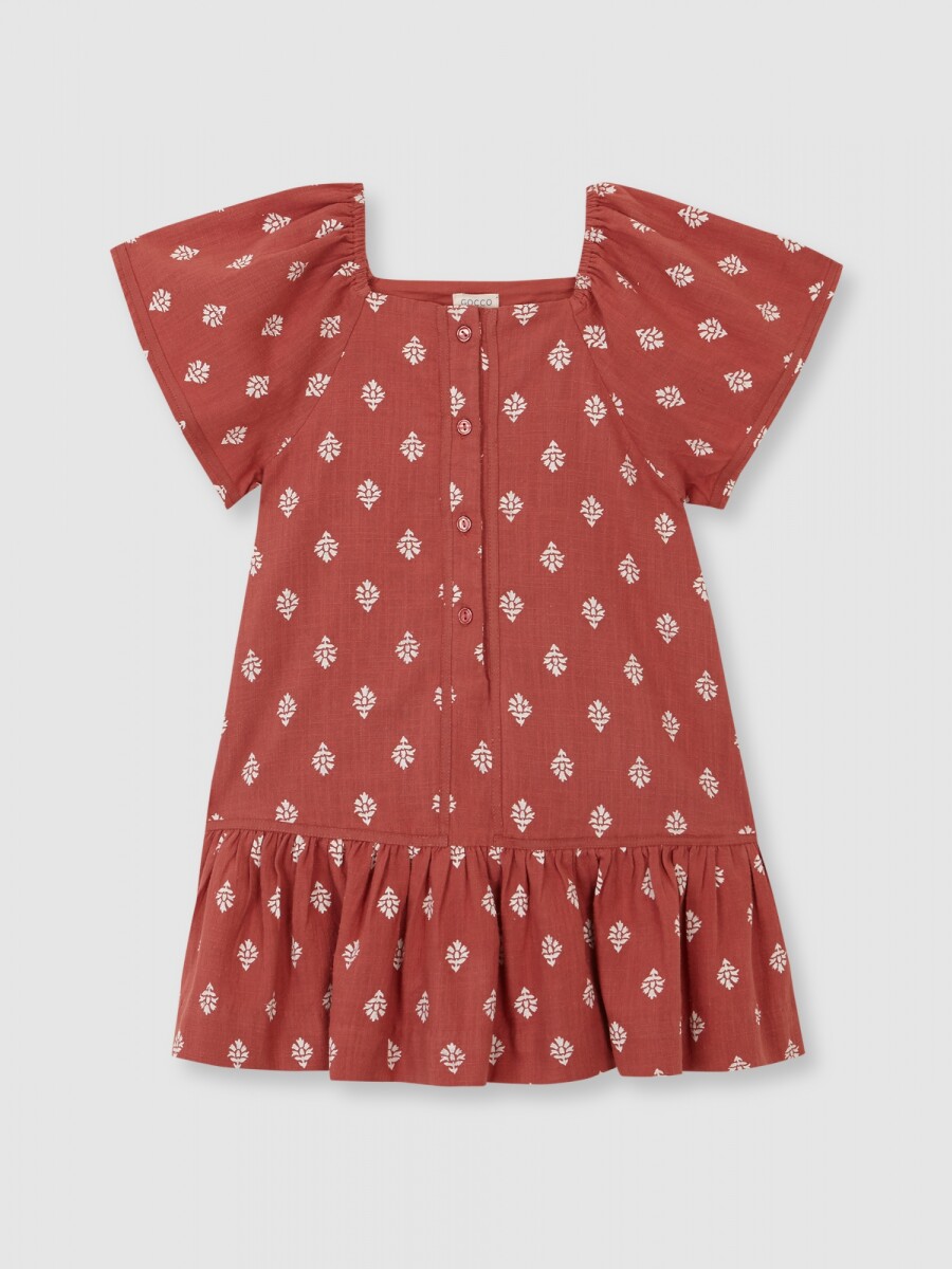 Vestido Block Print Gris