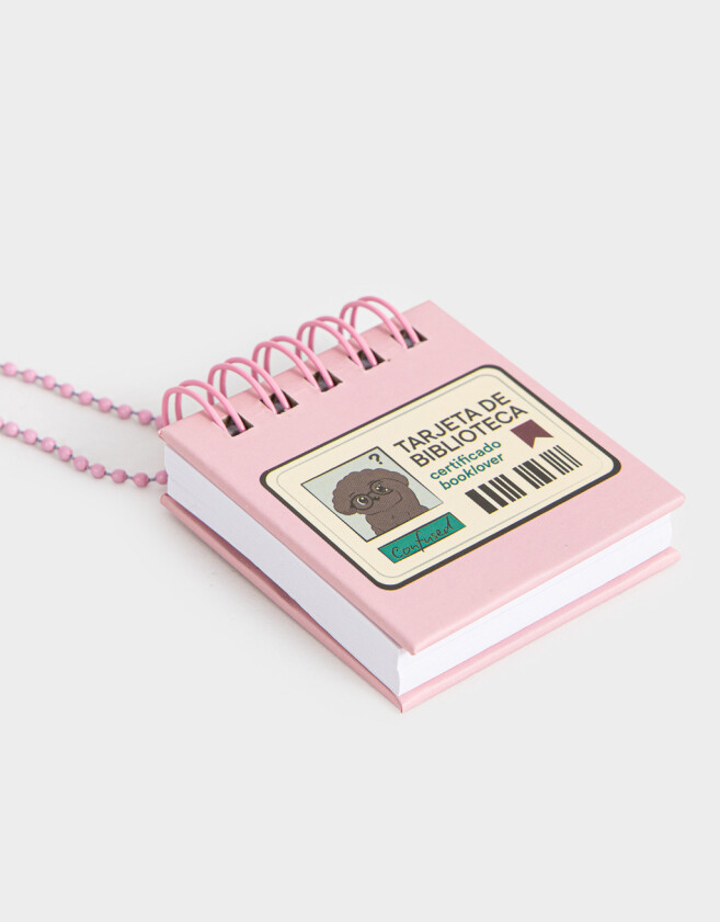 Anotadores Cuadernos y Memos Mini Memo Espiralado Con Cadenita Para Colgar - Rosa Claro
