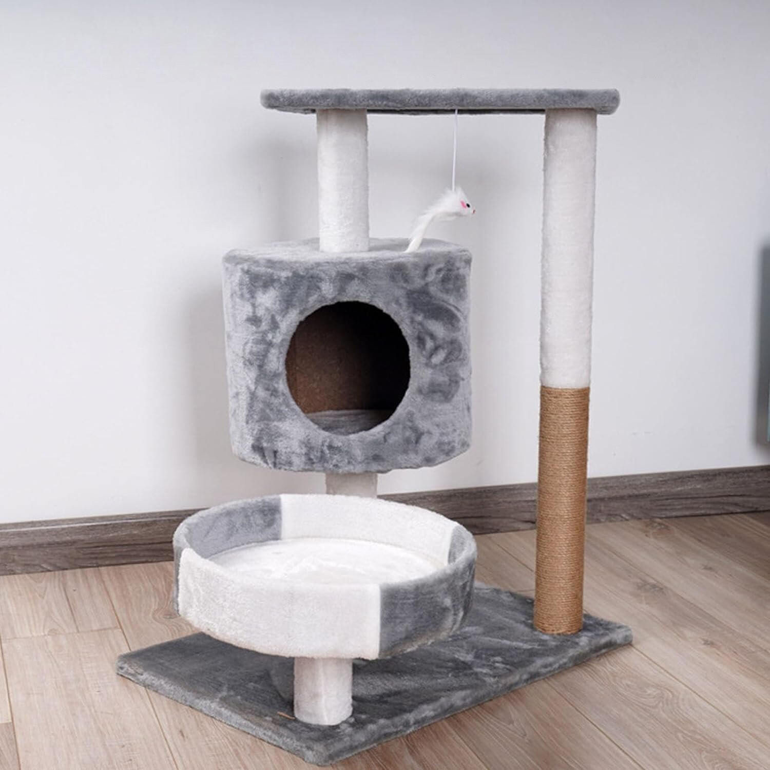Catshion Tony Rascador gris de 3 pisos para gatos