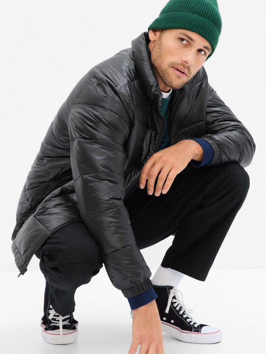 Campera Puffer Hombre - True Black 