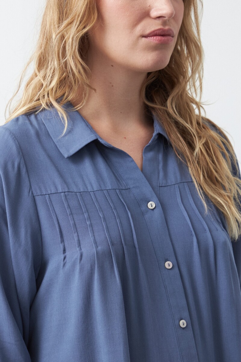 CAMISA KAI Azul Grisaceo