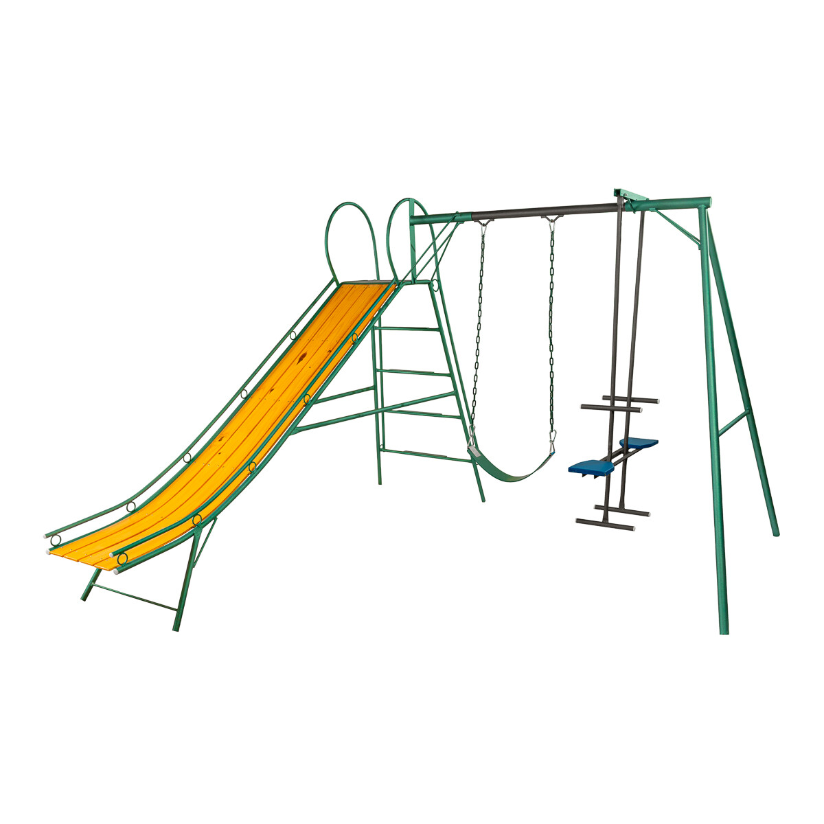 Juego Combinado Infantil con tobogán N°4. Caballito, 1 hamaca de cincha. 