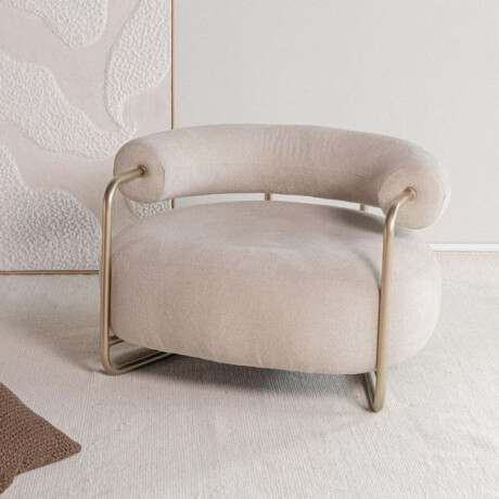 Butaca Bola Bouclee Creme/Oro