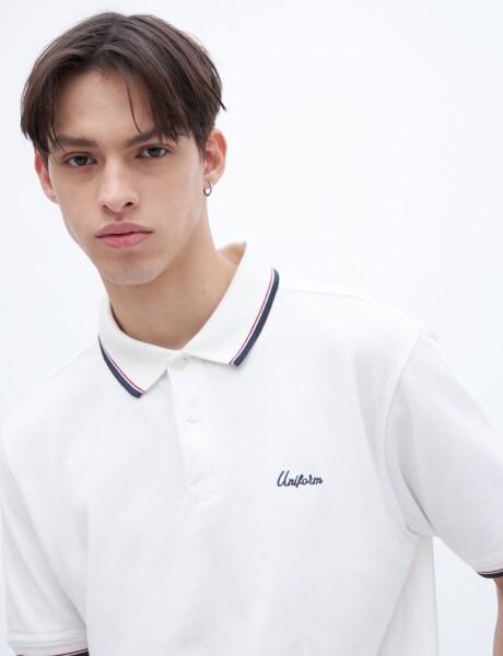 Remera polo Henrik Off white