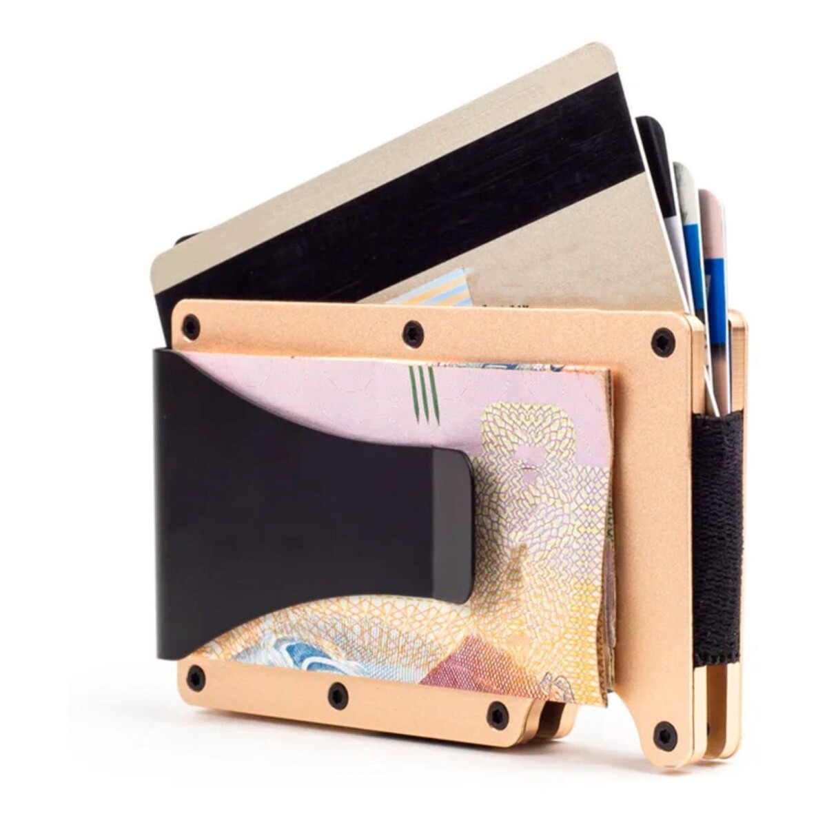 Billetera Tarjetero Automatico Ejecutiva Antirobo Rfid - Color Variante COBRE 