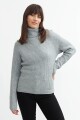 Sweater cuello rompeviento GRIS