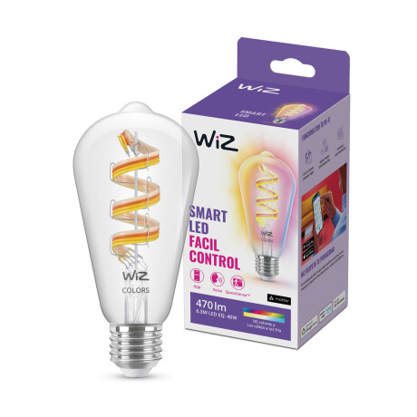 Lámpara Led Inteligente Philips Wiz 6,3W ST64 E27 Blanco Y Color 001