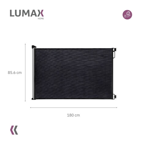Puerta Flexible Lumax con Malla Retráctil de Seguridad Negro