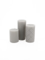 VELAS PILAR SET X3 GRIS
