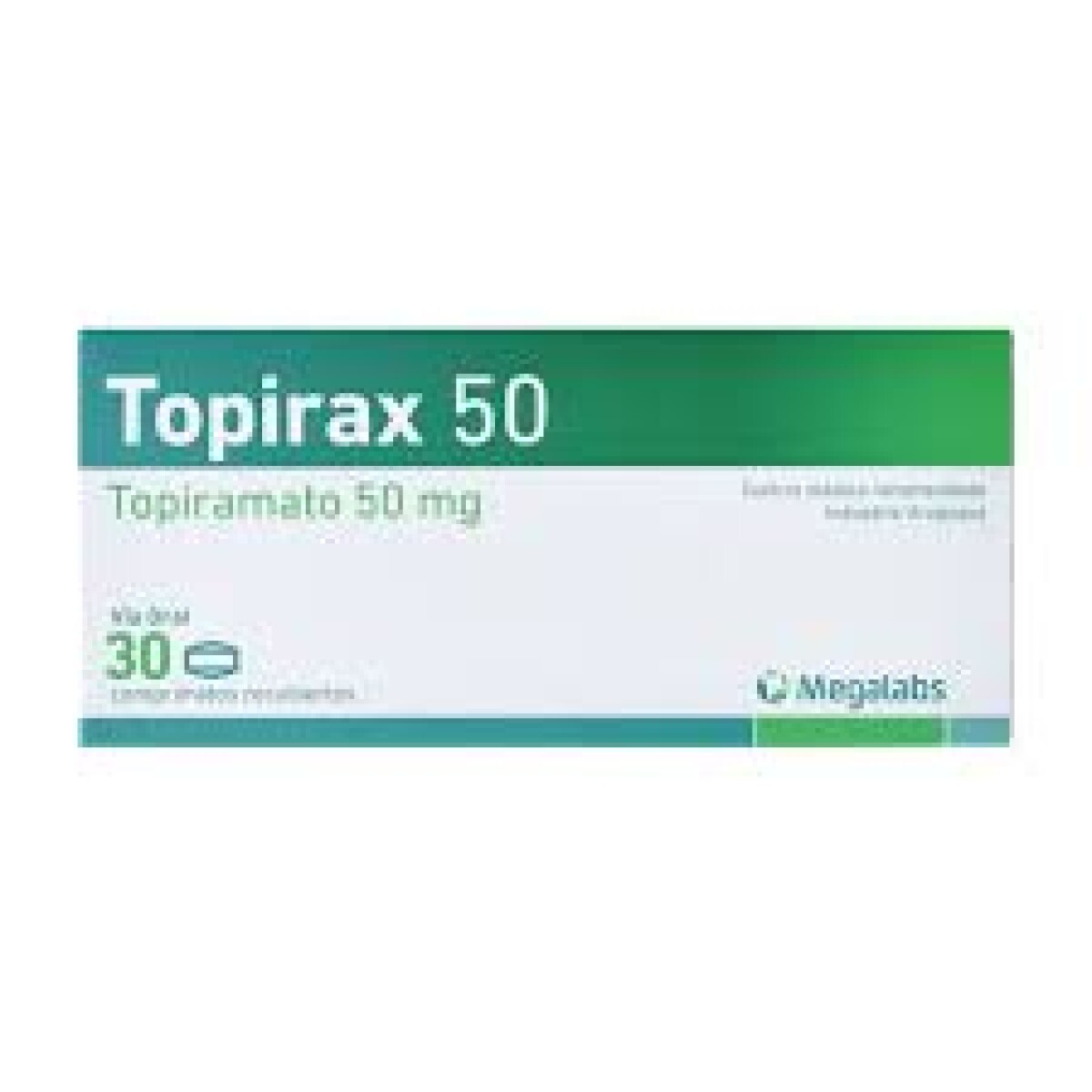 Topirax 50 mg 30 Comprimidos – Control de Crisis Epilépticas y Migrañas 