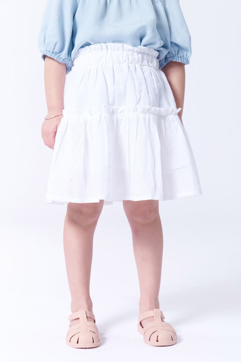 Pollera broderie Blanca