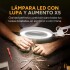 Lampara Aro Luz Led Lupa Aumento 2 En 1 Escritorio Y Morsa Color Variante Blanco