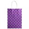 Bolsa con Asa N°3 27x21x11 Violeta con Lunares