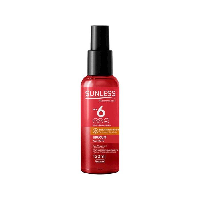 SUNLESS ACEITE BRONCEADOR URUCUM FPS6 FR única