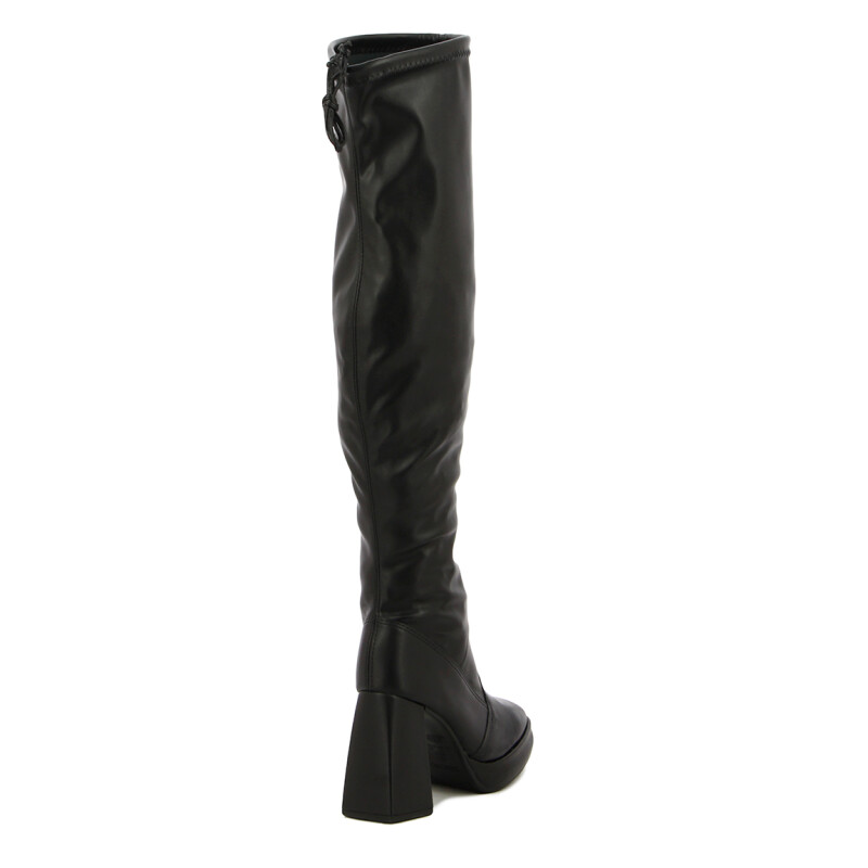 Bota Beira Rio Mujer Taco 10cm Plataforma 2.5cm Negro