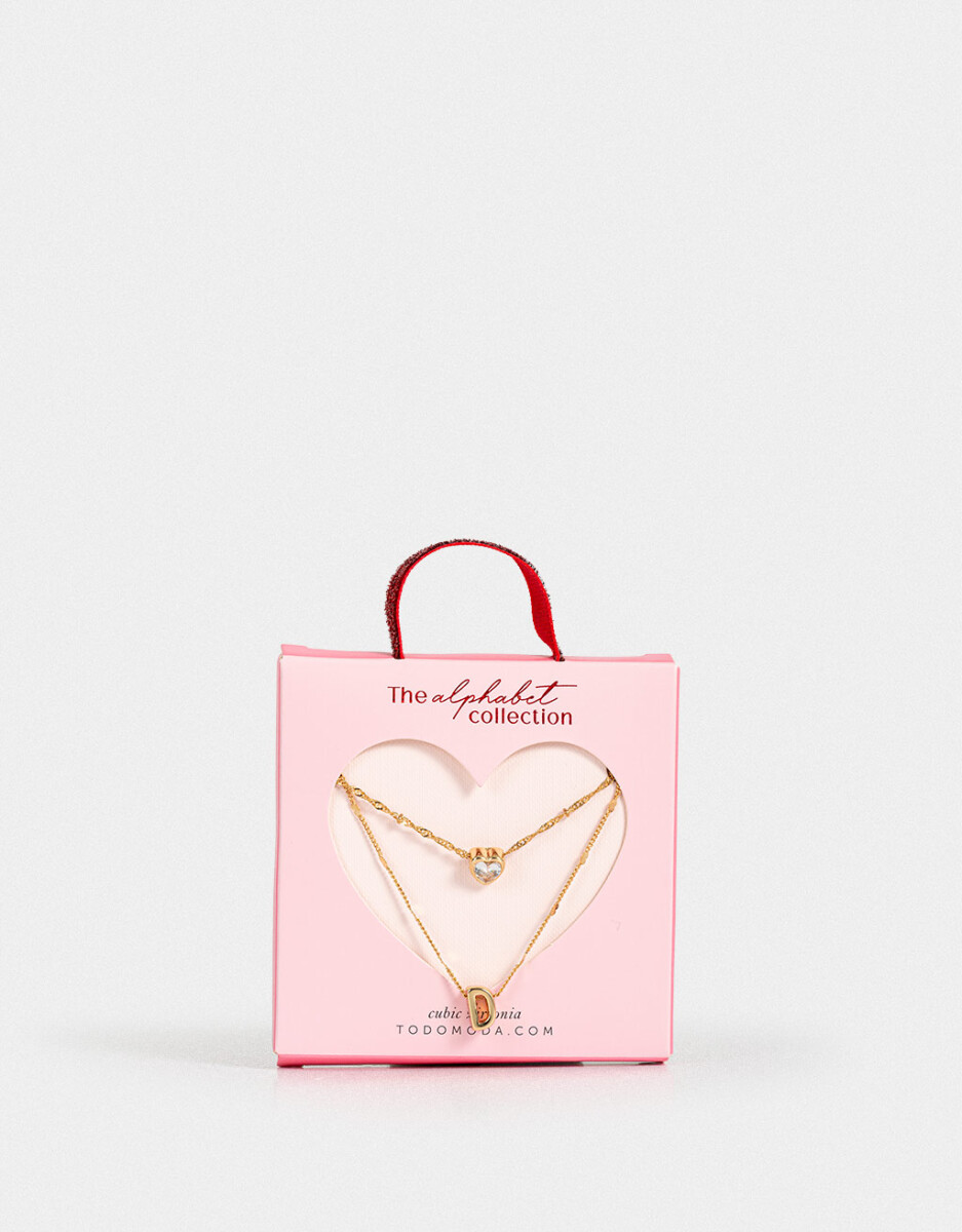 Collar Corto Cubic Inicial "d" 