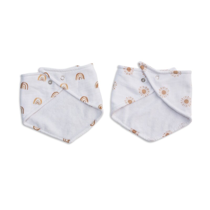 Set x2 babero bandana Rainbow & Suns