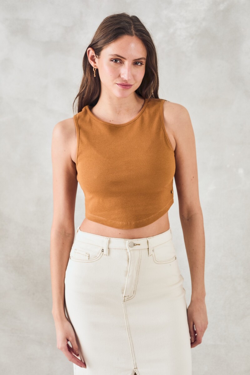 Top Algodón Ribb Cobre