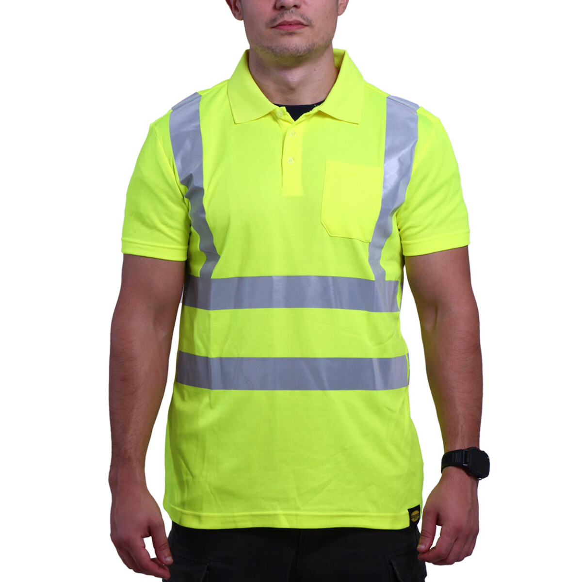 Remera Hombre Polo Reflectiva Diadora - Amarillo Fluo 