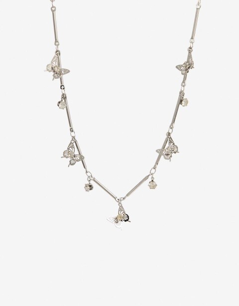 Collares Cortos Metal Collares Cortos Metal Mariposa - Plateado Rodio