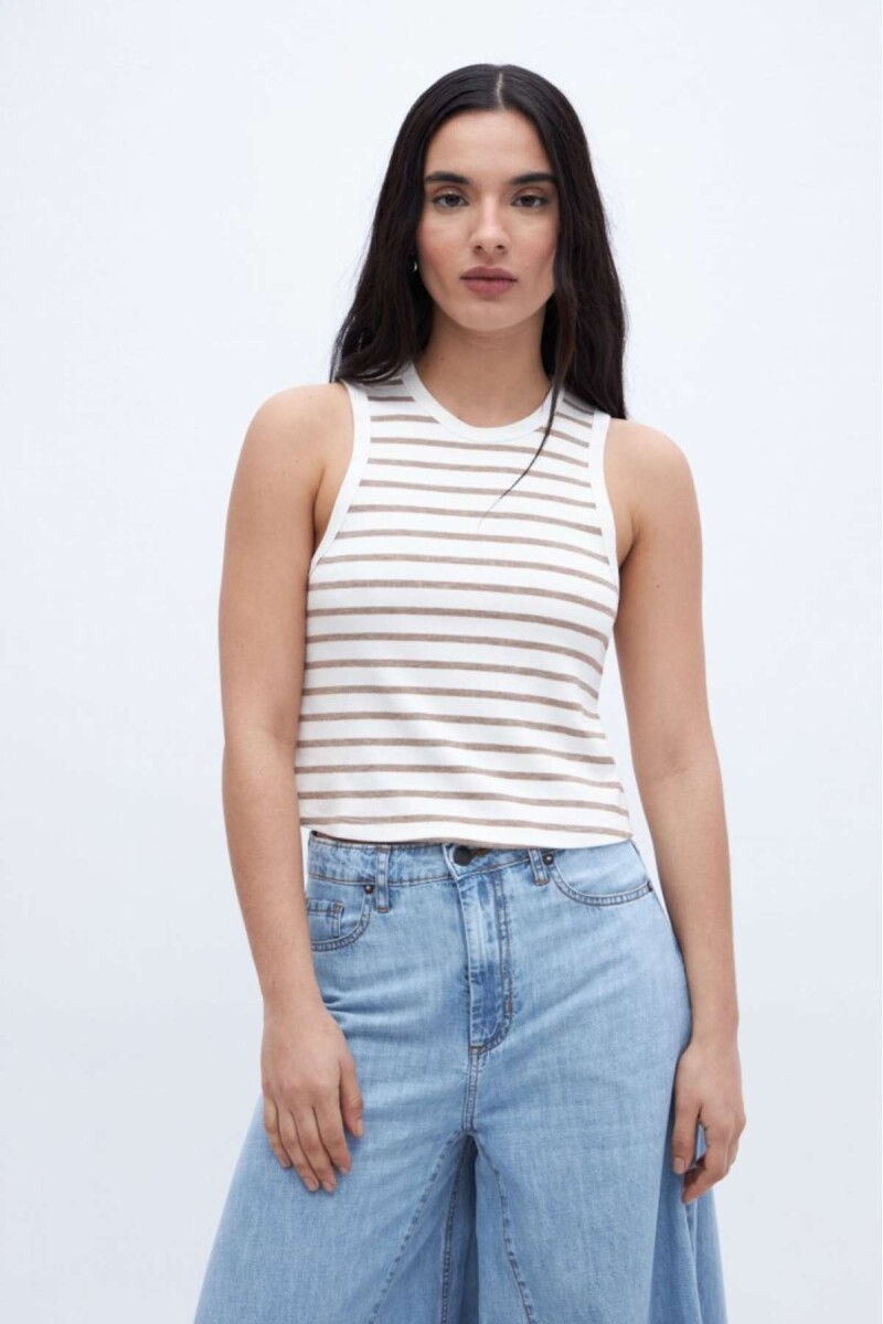 Musculosa Vita - Rayas arena 