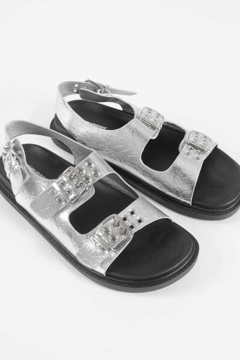 Sandalia oasis plateado