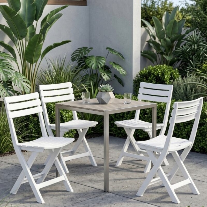 SILLA PLAST PLEGABLE BLANCA Unica