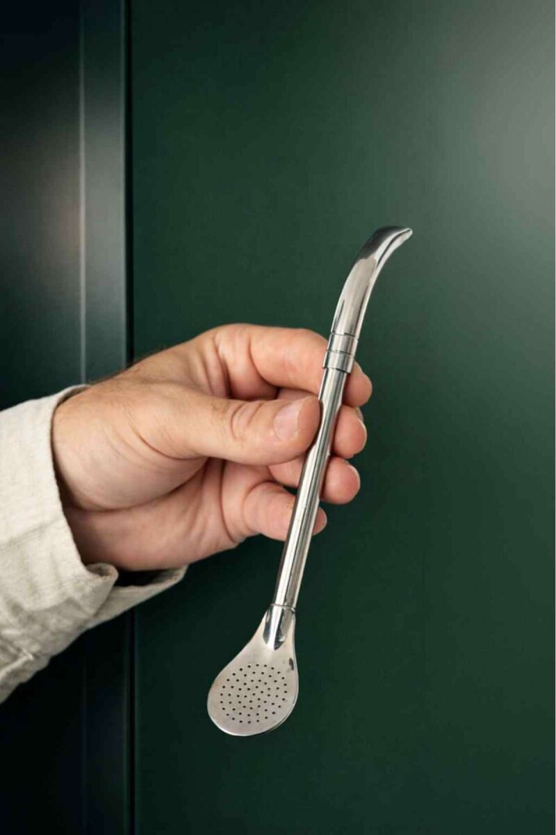 Bombilla Pico Loro Lisa - Plateado 