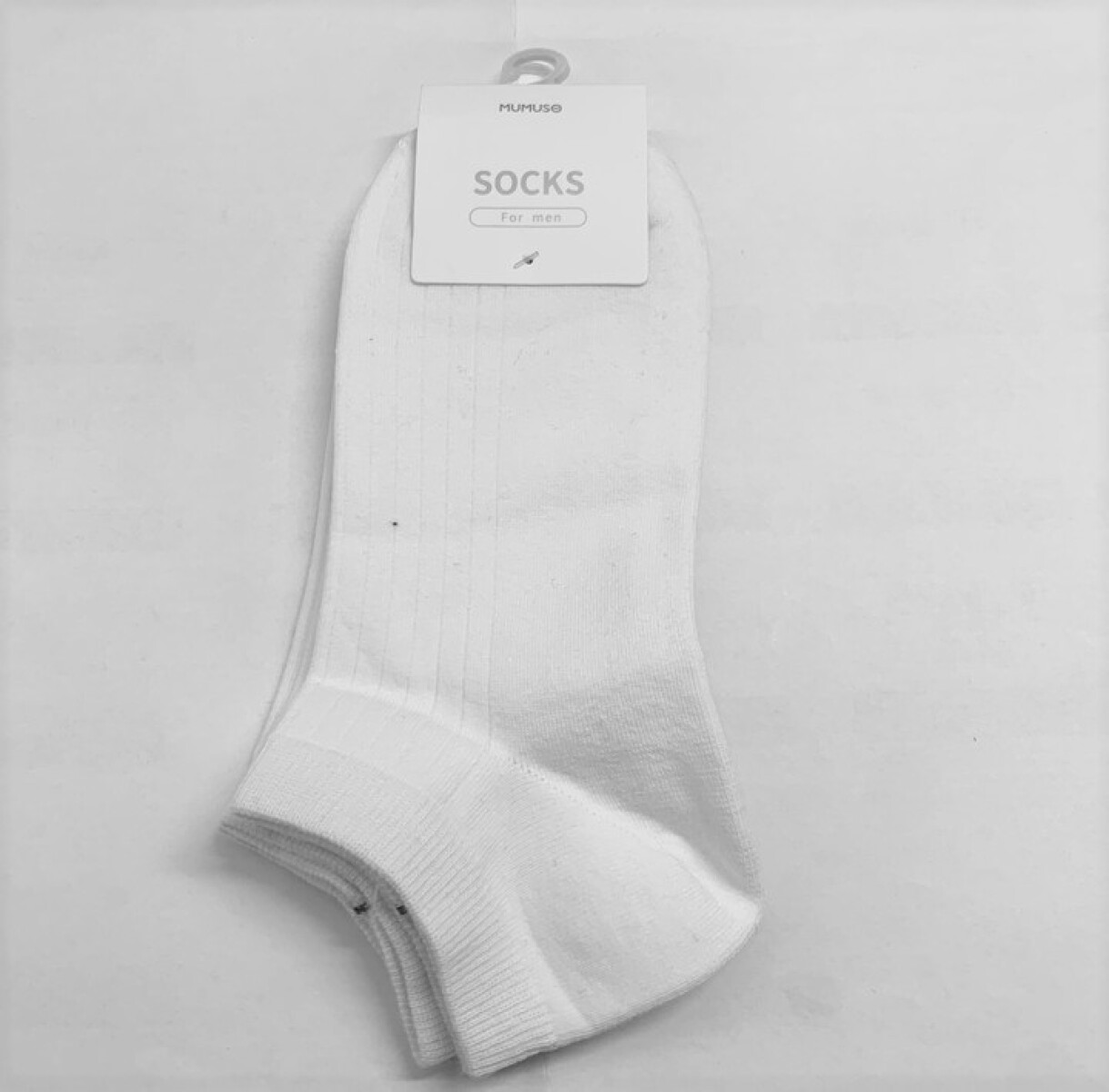CALCETINES BAJOS RAYAS VERTICALES HOMBRE (2 PARES/BLANCO) 