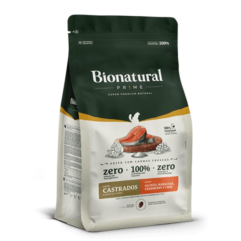 BIONATURAL CAT PRIME CASTRADO SALMON 7,5 KG