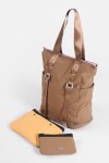 Mochila - shopper con bolsillo removible marrón