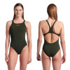 Malla De Natación Entrenamiento Para Mujer Arena Women's Team Swimsuit Swim Pro Solid Verde