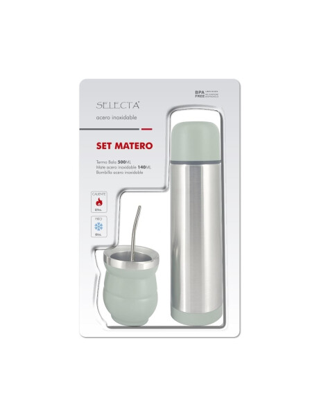 SET MATE C/BOMBILLA Y TERMO 500ML OLIVA SET MATE C/BOMBILLA Y TERMO 500ML OLIVA